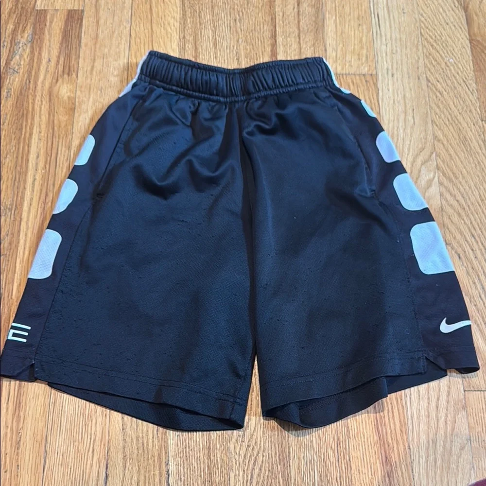 Nike Black and Gray Athletic Shorts Kids XS